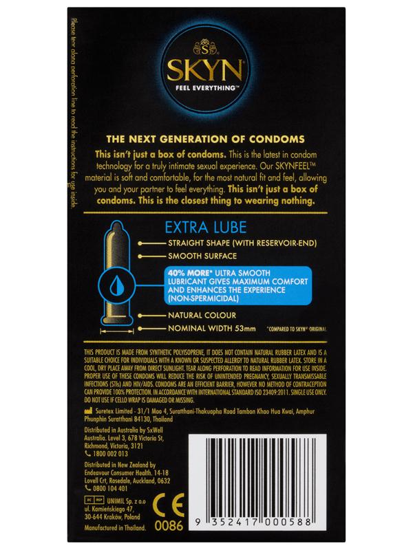 SKYN Extra Lube Soft Non-Latex Condoms (10 pk)