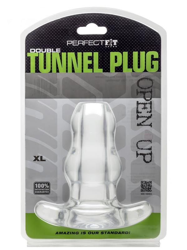 Double Tunnel Plug - X- Large Clear