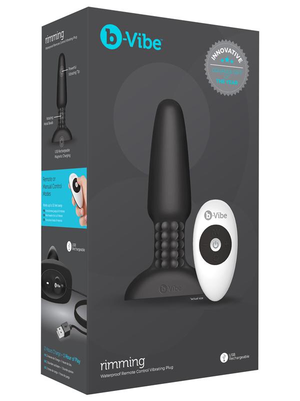 b-Vibe USB Rechargeable Rimming 2 Plug Black