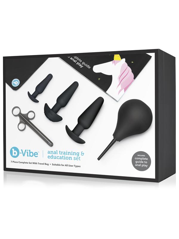 b-Vibe Anal Training 7 Piece Education Set Black