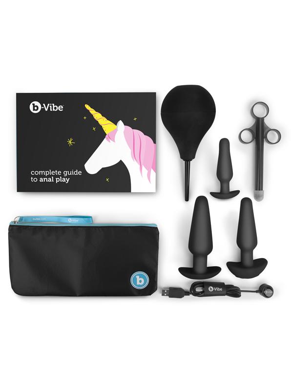 b-Vibe Anal Training 7 Piece Education Set Black