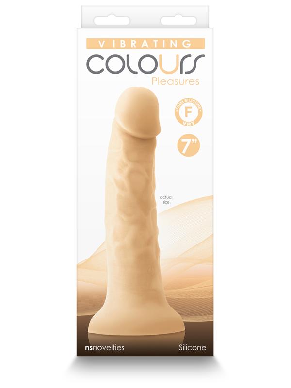 Colours Pleasures 7 in. Vibrating Dong White