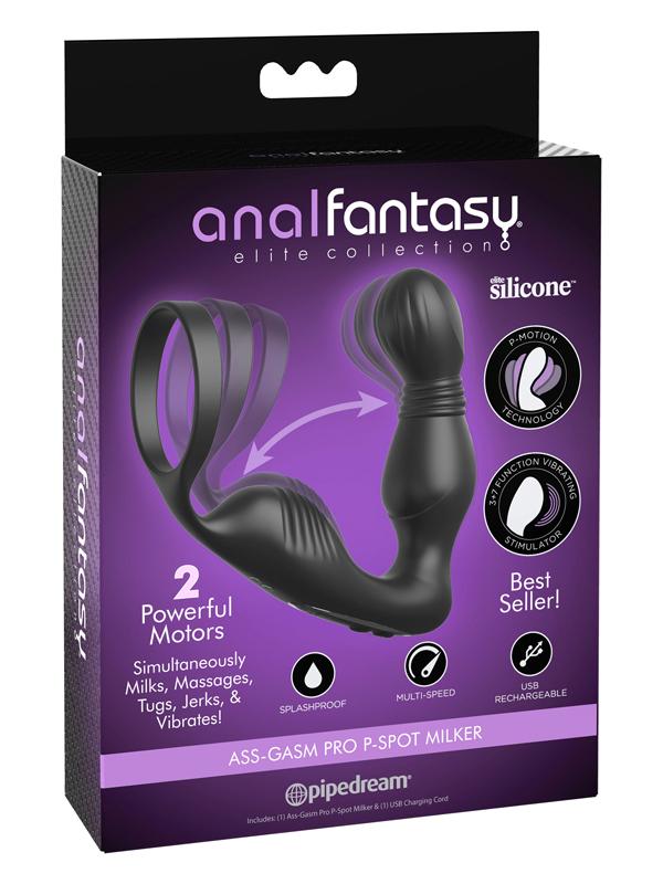 Anal Fantasy Elite Ass-Gasm Pro P-Spot Milker - Black