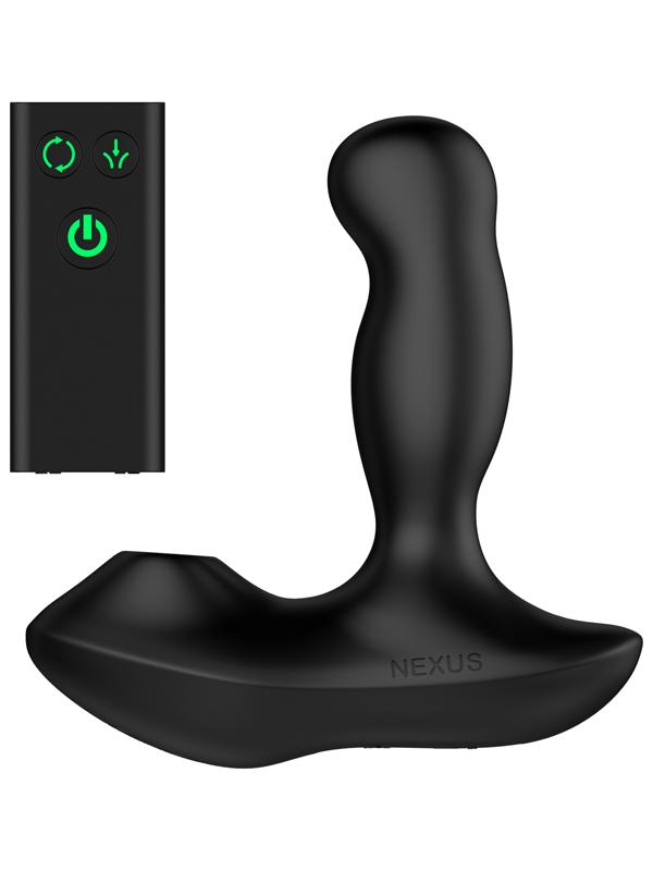 REVO AIR Waterproof Remote Control Rotating Prostate Massager with suction Black