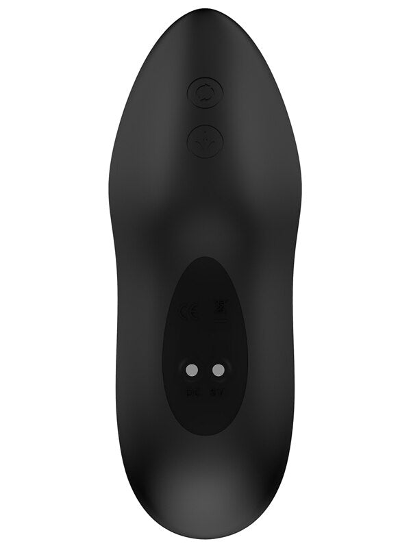 REVO AIR Waterproof Remote Control Rotating Prostate Massager with suction Black