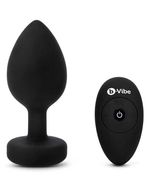 b-Vibe Vibrating Jewel Plug XXL Black