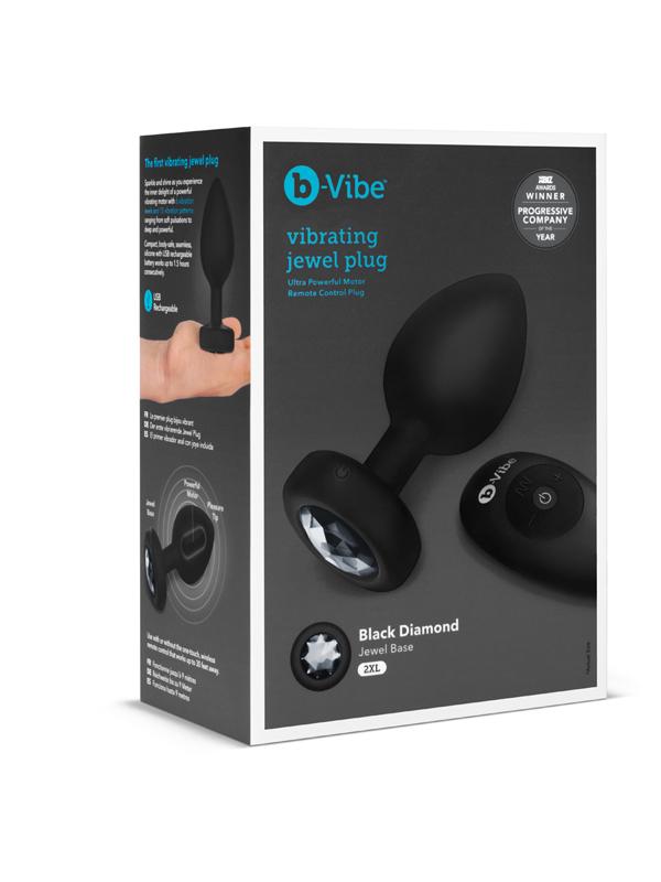 b-Vibe Vibrating Jewel Plug XXL Black