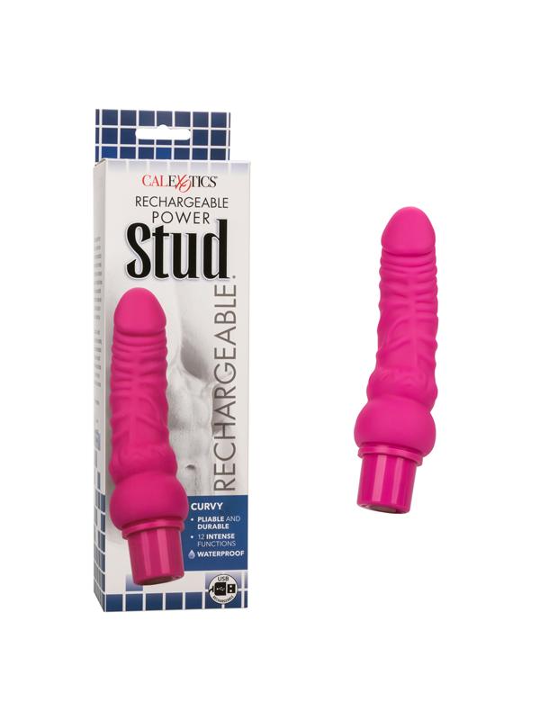 Rechargeable Power Stud Curvy Pink
