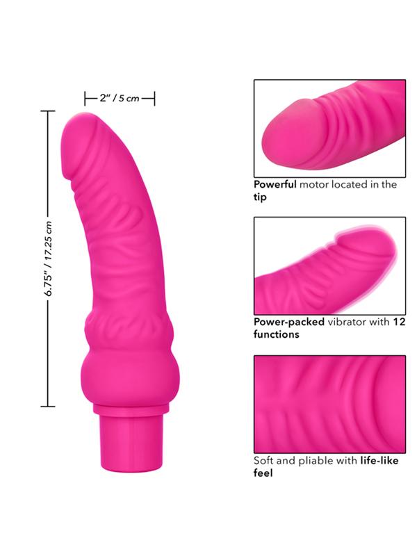 Rechargeable Power Stud Curvy Pink