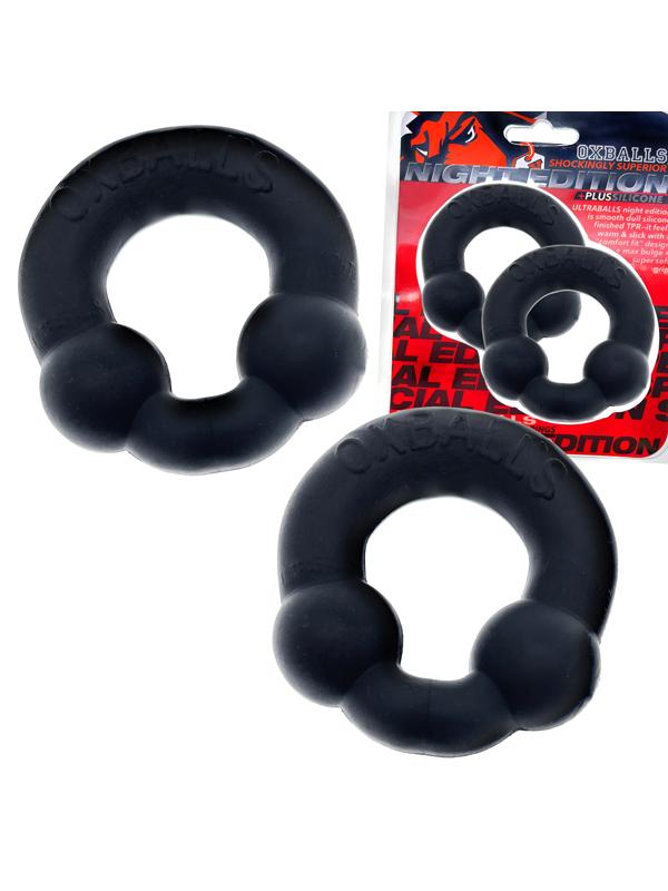 ULTRABALLS 2-pack cockring PLUS-SILICONE special edition NIGHT