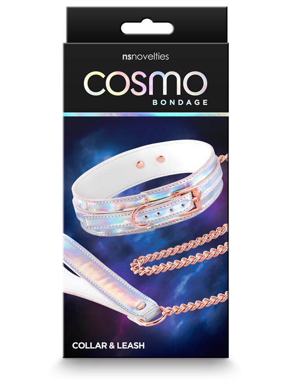 Cosmo Bondage Collar and Leash Rainbow