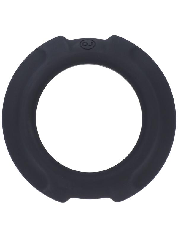 OptiMALE FlexiSteel Silicone Metal Core Cock Ring 43mm Black