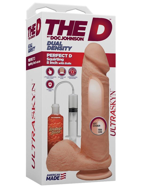 The D Perfect D Squirting 8 Inch With Balls ULTRASKYN Vanilla