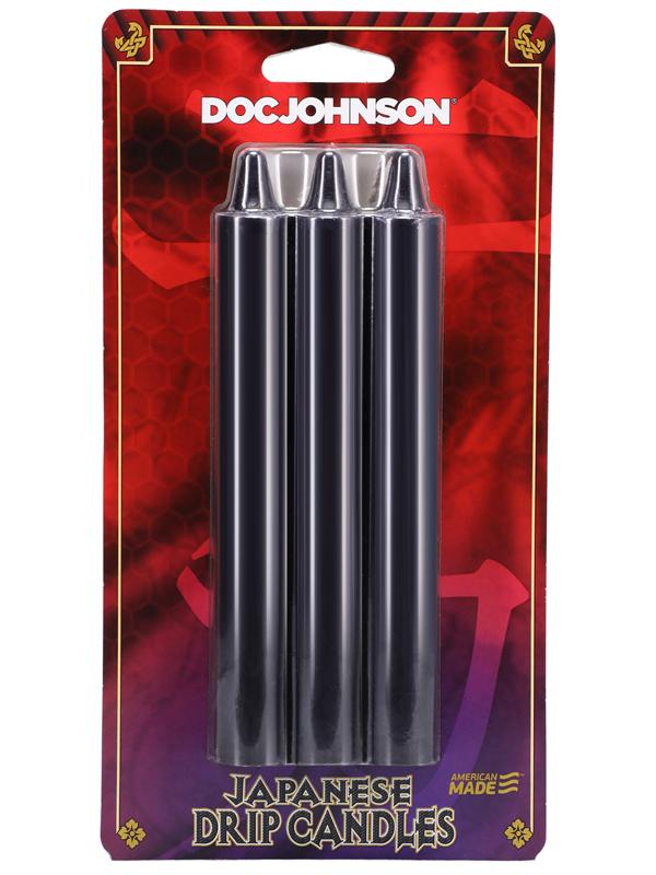 Japanese Drip Candles 3 Pack Black