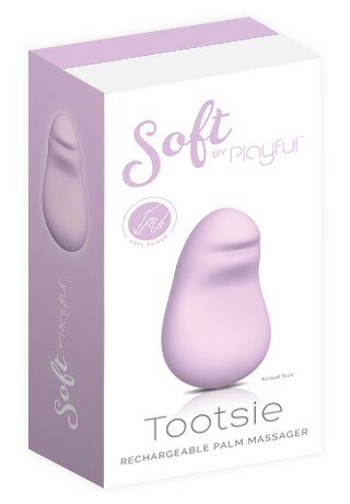 Soft by Playful Tootsie Rechargeable Palm Massager Purple