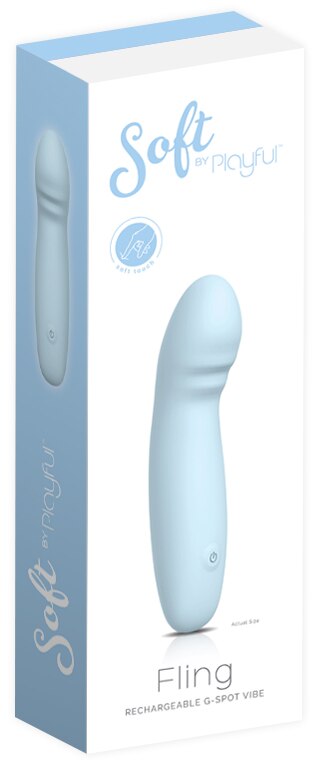 Soft by Playful Fling Rechargeable G-Spot Vibrator Blue