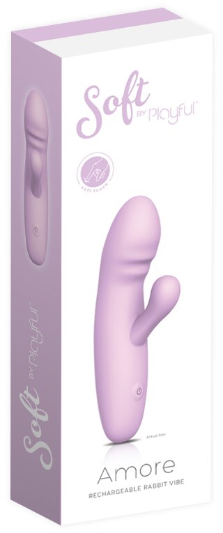 Soft by Playful Amore Rechargeable Rabbit Vibrator Purple