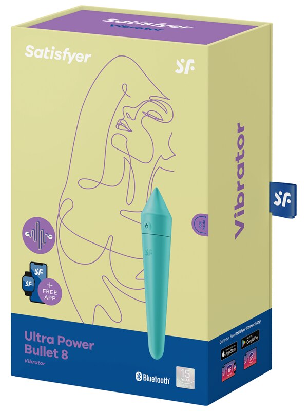 Satisfyer Ultra Power Bullet 8 Turquoise  Incl. Bluetooth And App