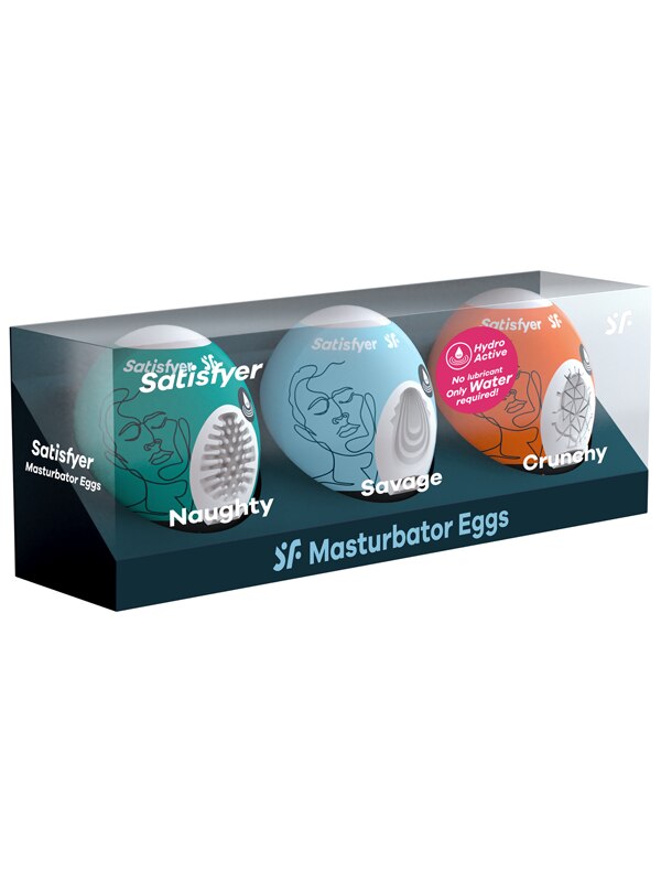 Satisfyer Masturbator Eggs Set Of 3 Naughty Savage Crunchy