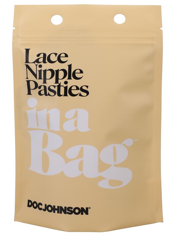 Lace Nipple Pasties In A Bag Black