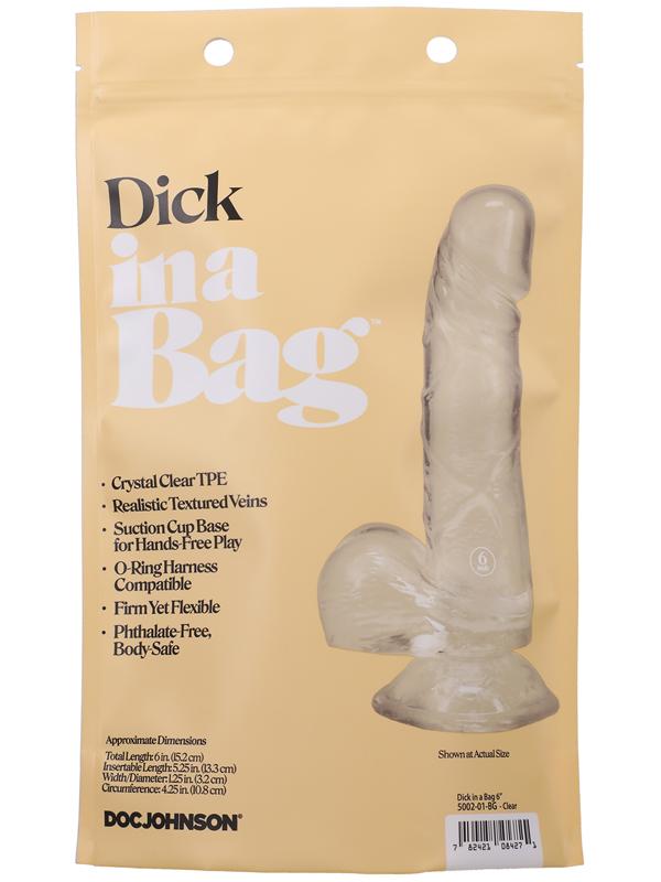 Dick In A Bag 6 inch Clear