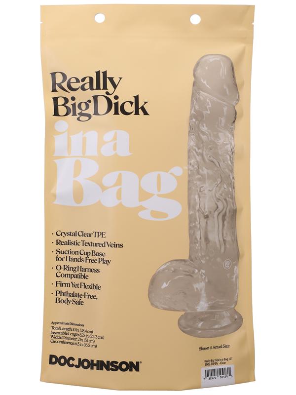 Really Big Dick In A Bag 10 inch Clear