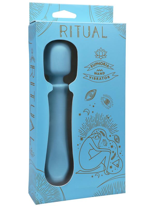 RITUAL Euphoria Rechargeable Silicone Wand Vibe Blue