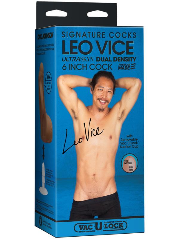 Signature Cocks Leo Vice 6 Inch ULTRASKYN Cock with Removable Vac-U-Lock Suction Cup Caram