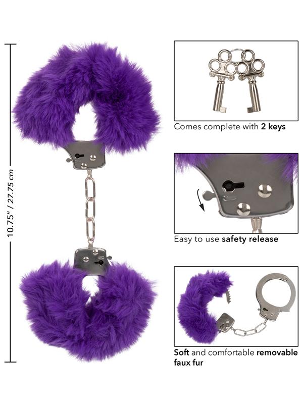 Ultra Fluffy Furry Cuffs  Purple