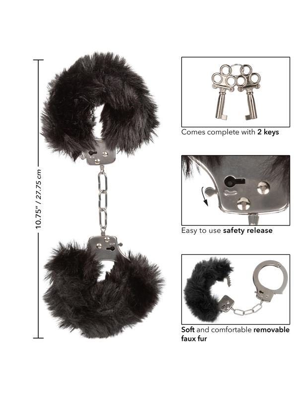 Ultra Fluffy Furry Cuffs  Black