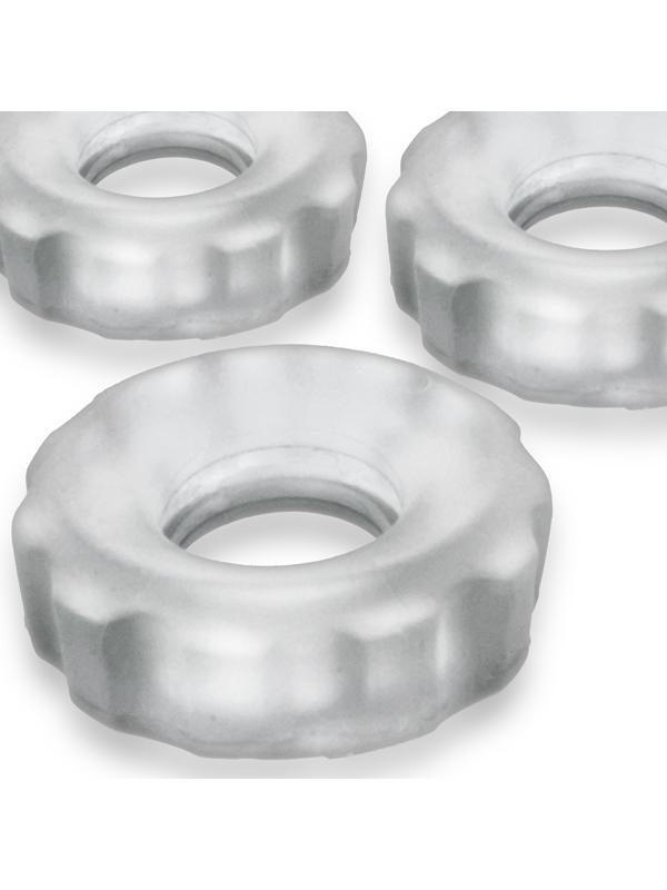 Super Huj 3-Pack Cockrings Clear Ice