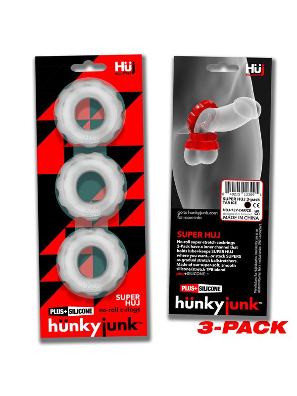 Super Huj 3-Pack Cockrings Clear Ice