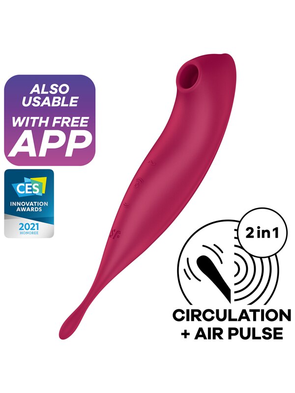 Satisfyer Twirling Pro plus Connect App Dark Red