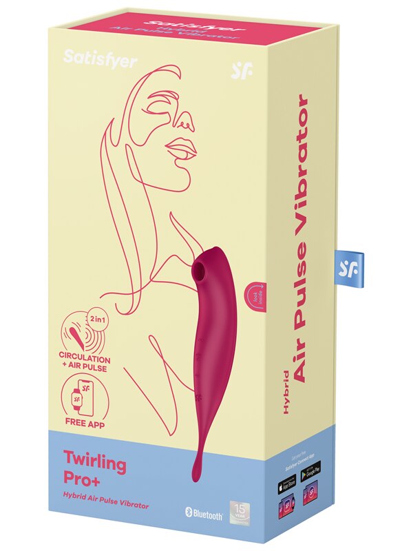 Satisfyer Twirling Pro plus Connect App Dark Red