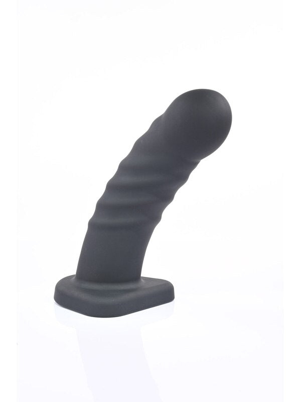 Banx Ribbed Hollow Dildo Black