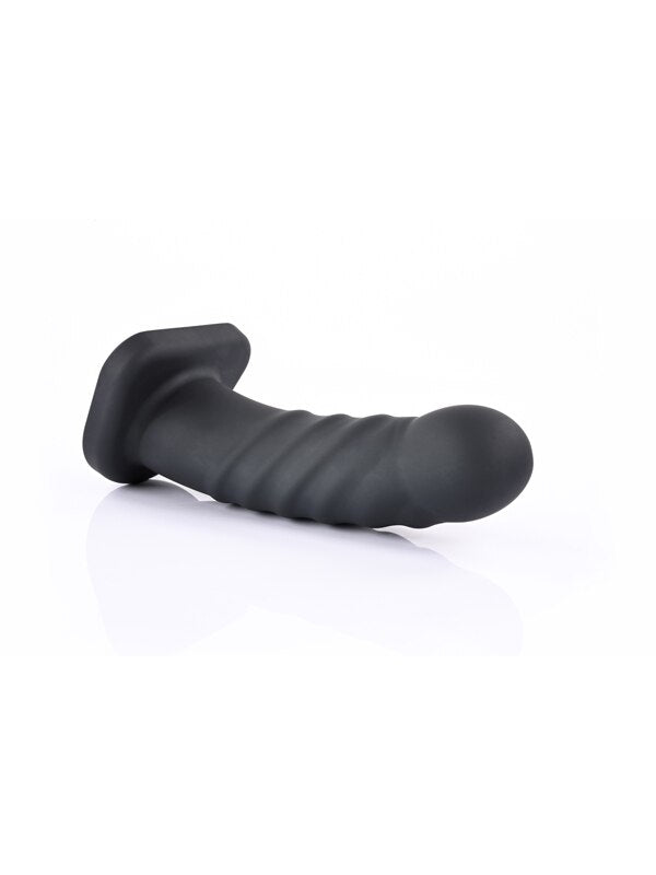 Banx Ribbed Hollow Dildo Black