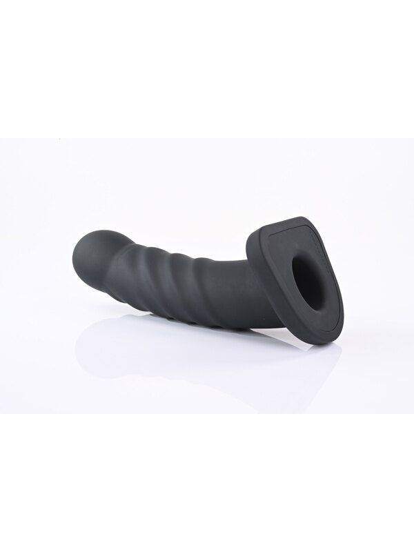 Banx Ribbed Hollow Dildo Black