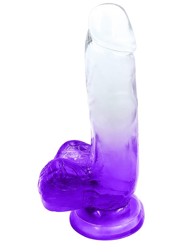 Playful Riders 6 in. Cock with Balls Purple