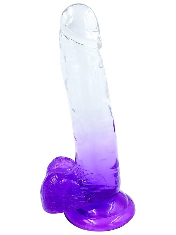 Playful Riders 8 in. Cock with Balls Purple