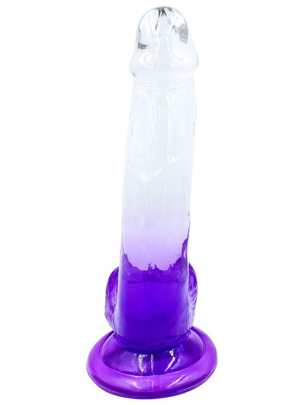 Playful Riders 8 in. Cock with Balls Purple