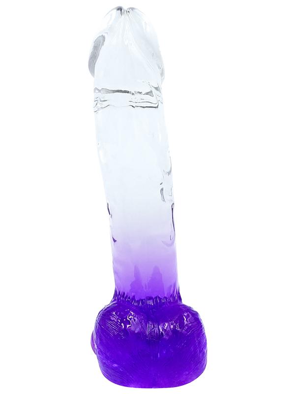 Playful Riders 8 in. Cock with Balls Purple