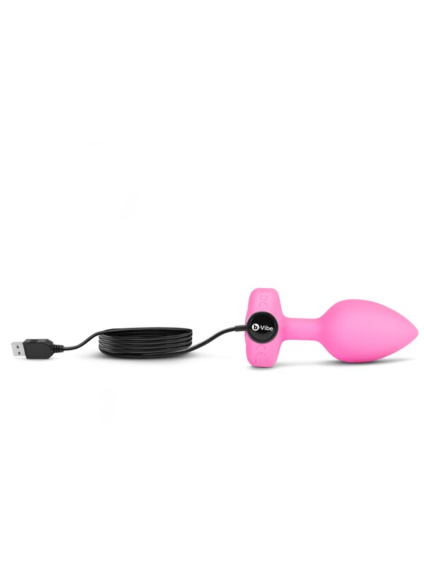 b-Vibe Remote Control Vibrating Jewelled Heart Plug S/M