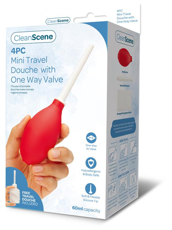 CleanScene  Mini Travel Douche with One Way Valve