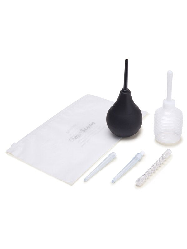 CleanScene  225ml 4pc Anal Douche Set with Flexible Tip Head