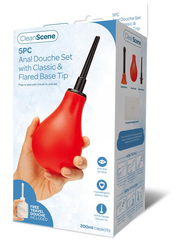 CleanScene  3pc 200ml Douche Set Including Bulb Classic and Flared Base Tip