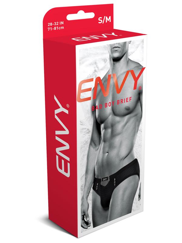 Envy Bad Boy Brief - Black - S/M BX