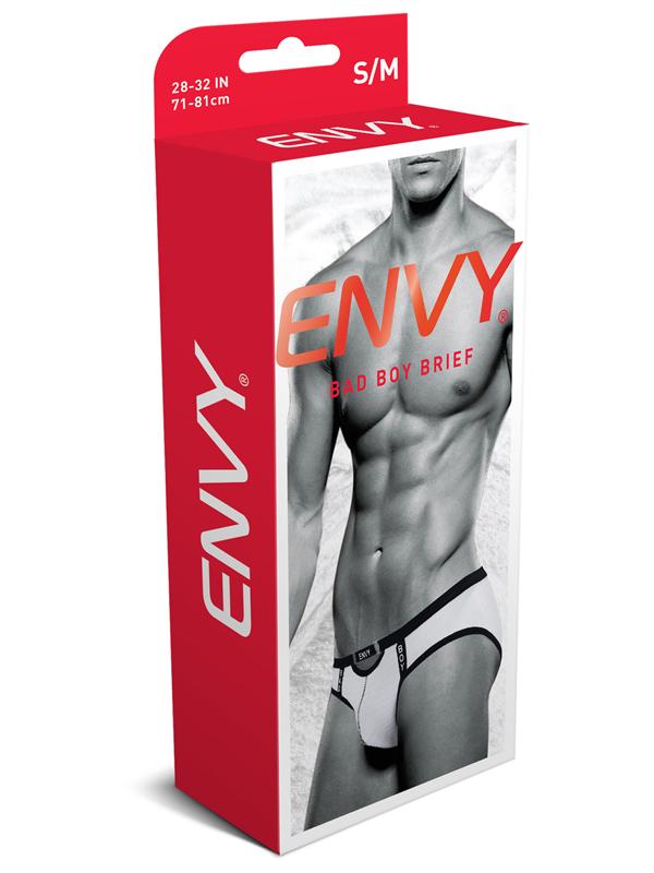 Envy Bad Boy Brief - White - S/M BX