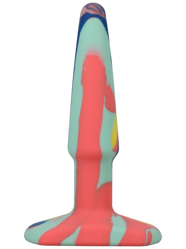 A-Play Groovy  Silicone Anal Plug  4 inch Sunrise