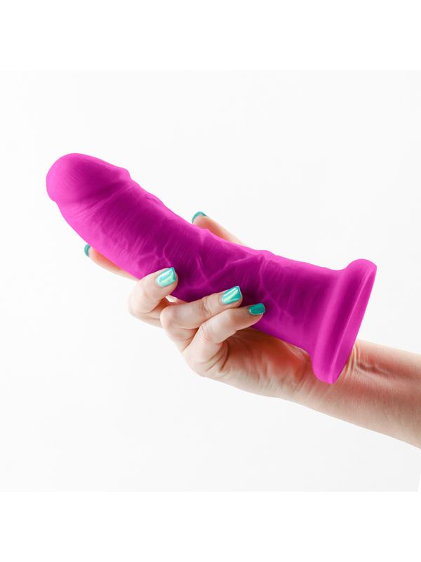 Colours Dual Density 7 in. Wide Dildo Purple