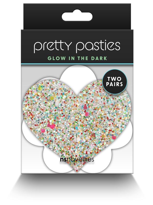 Pretty Pasties Heart and Flower Glow 2 Pair